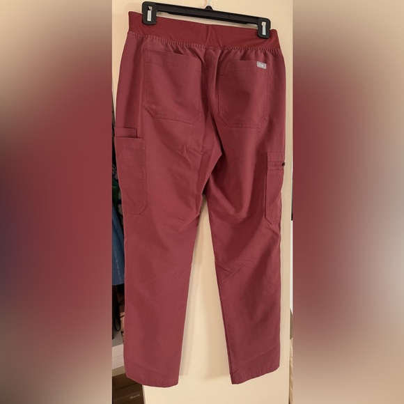 Figs Women's Cherry Red Yola 2 scrub Pants - Picture 4 of 5